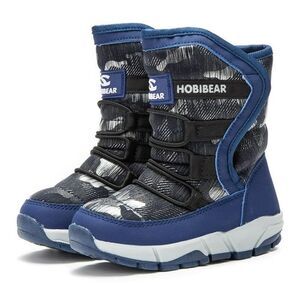 (S-4184) HOBIBEAR Boys Snow Boots Winter Shoes  Sz 35 (4-4.5)